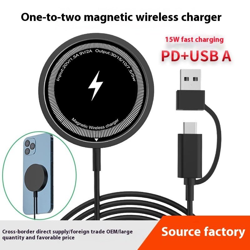 1 - to - 2 PD Magnetic Wireless Charger - THESIMPLETECHCOMPANY3.0
