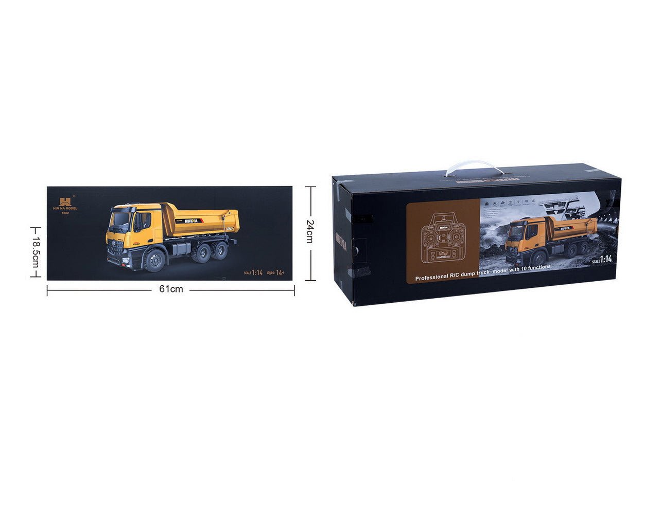 10 Channel All - alloy Remote Control Dump Truck Engineering Dumping Locomotive Toy - THESIMPLETECHCOMPANY3.0