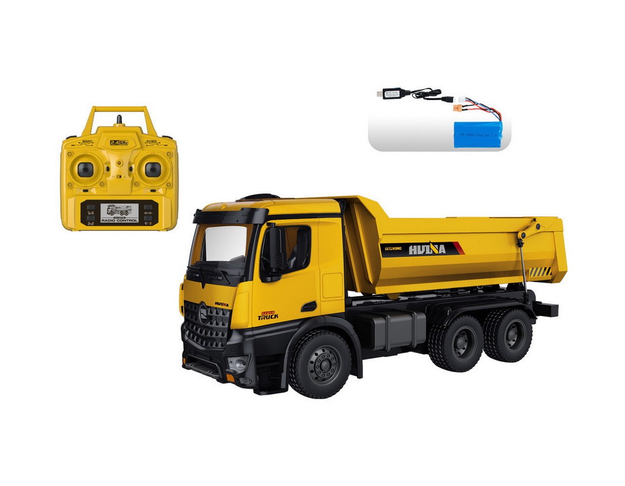 10 Channel All - alloy Remote Control Dump Truck Engineering Dumping Locomotive Toy - THESIMPLETECHCOMPANY3.0