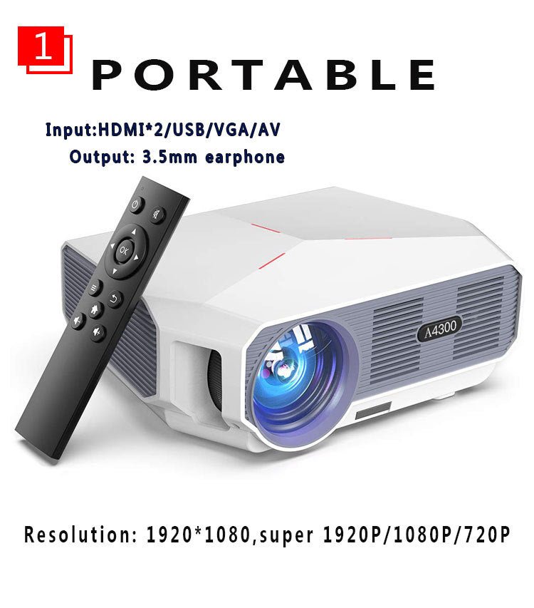 1080P HD Home Portable Voice Connection WiFi Mobile Phone Wireless Mini Projector - THESIMPLETECHCOMPANY3.0