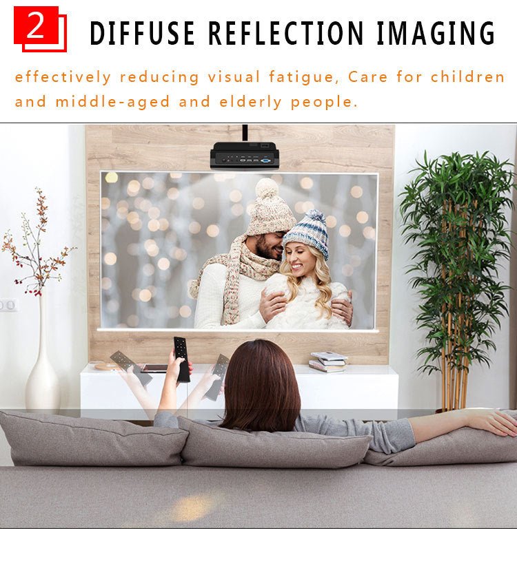 1080P HD Home Portable Voice Connection WiFi Mobile Phone Wireless Mini Projector - THESIMPLETECHCOMPANY3.0